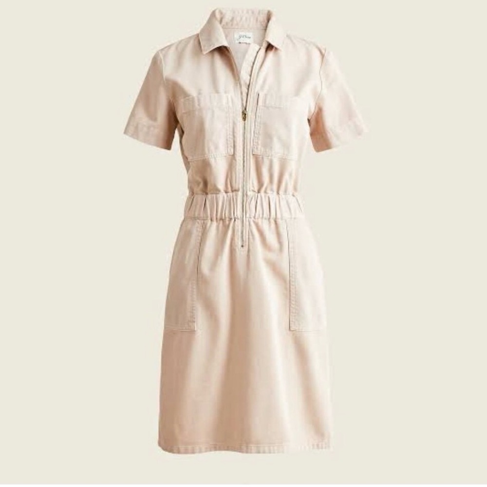 J. Crew Zip Front Chino Dress